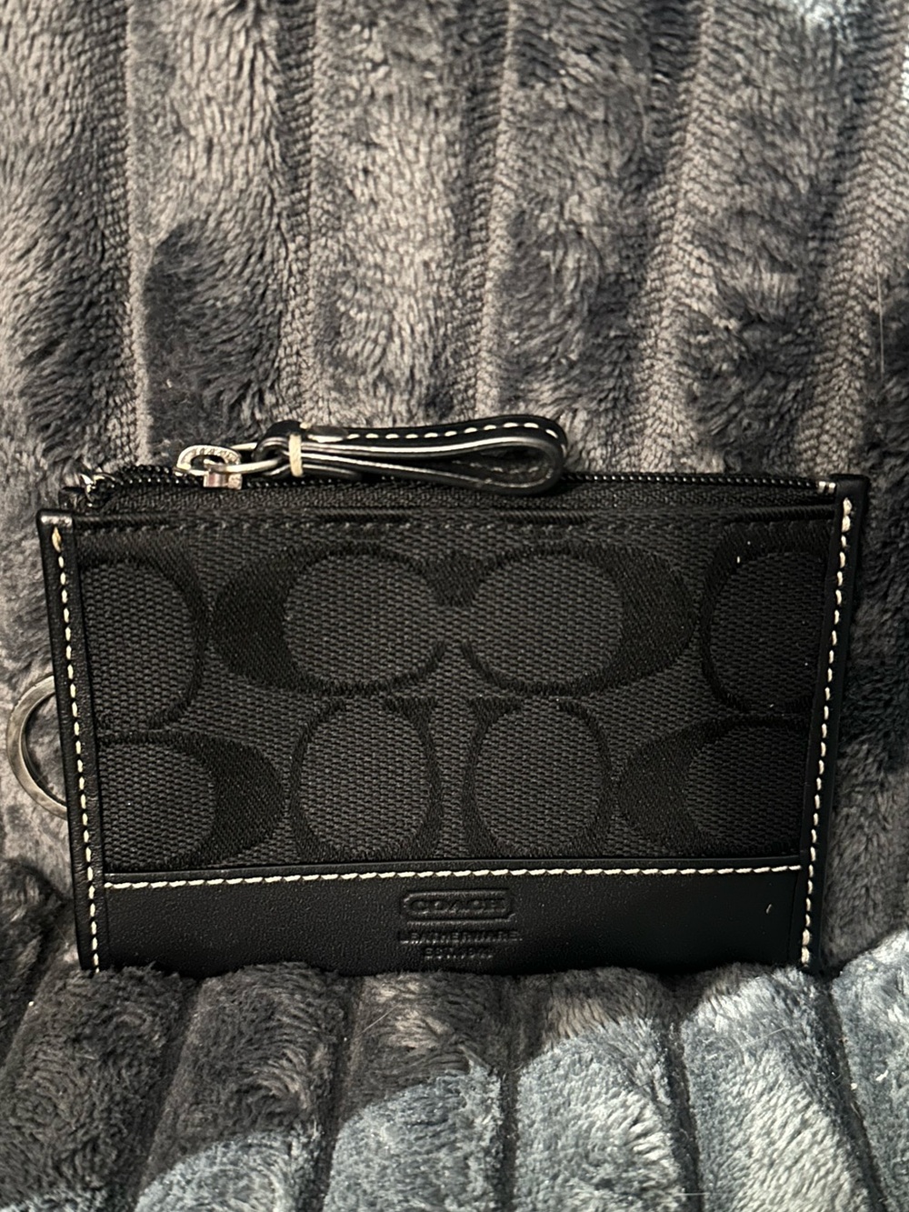 Coach Signature Canvas Leather Coin Purse Wallet /CH019